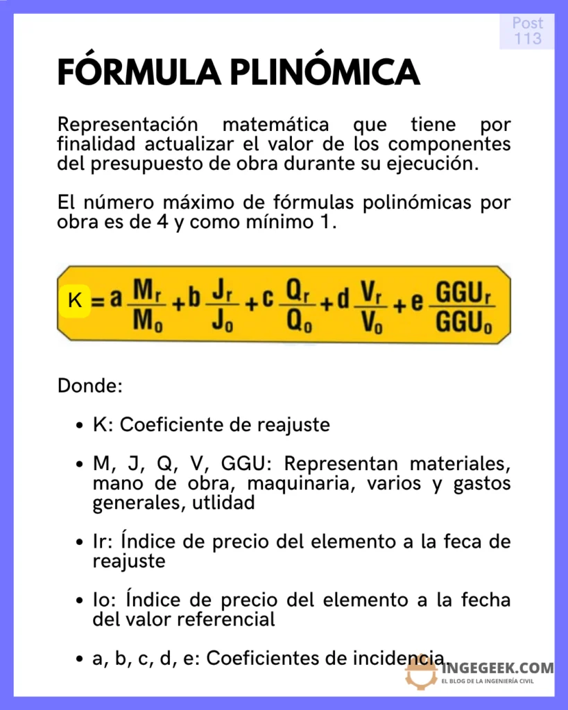 Fórmula Polinómica - expediente tecnico