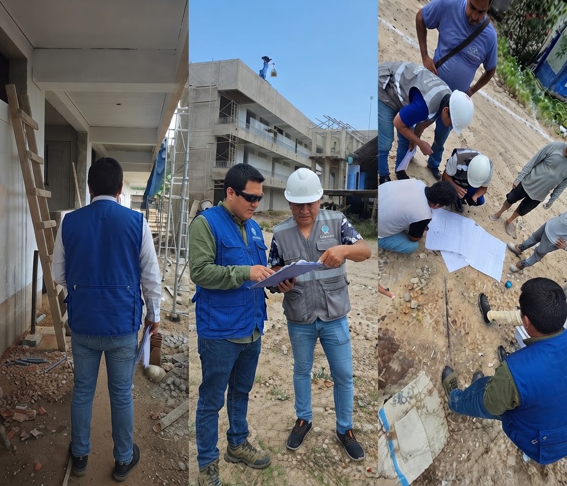 Ingeniero de Ingegeek supervisando obra pública en campo